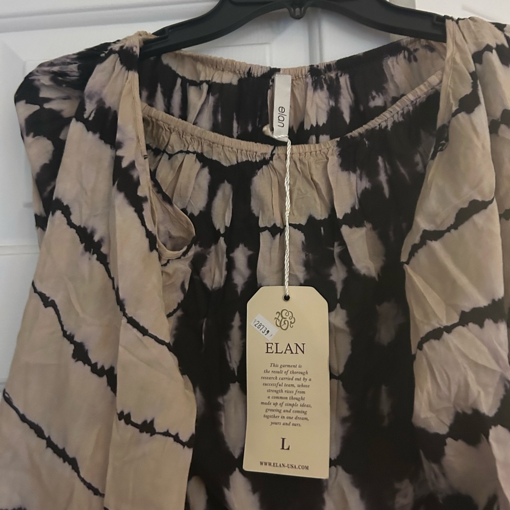 Elan Stylish Women's open sleeve Romper large NWT - Picture 3 of 4
